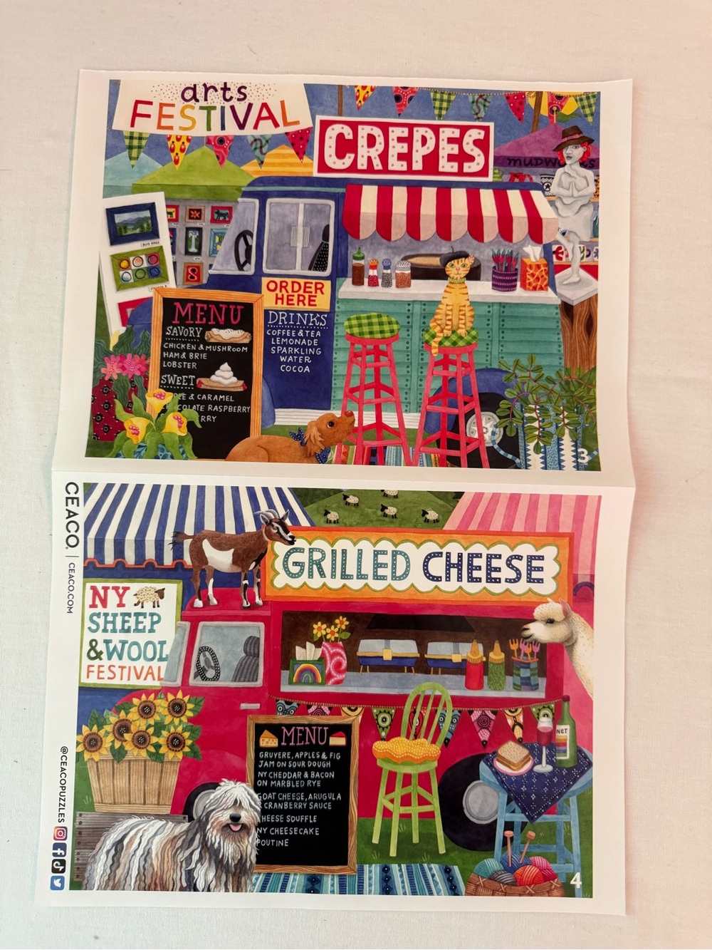 Ceaco Food Truck Festivals lot of 4 500-Piece Puzzles - Picture 4 of 4